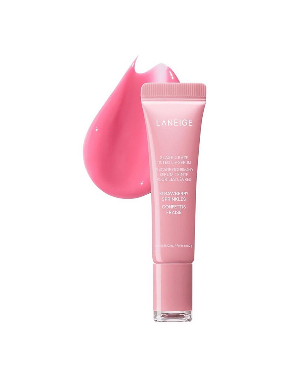 LANEIGE NIP Strawberry Sprinkles Glaze Craze Tinted Lip Serum - Pink